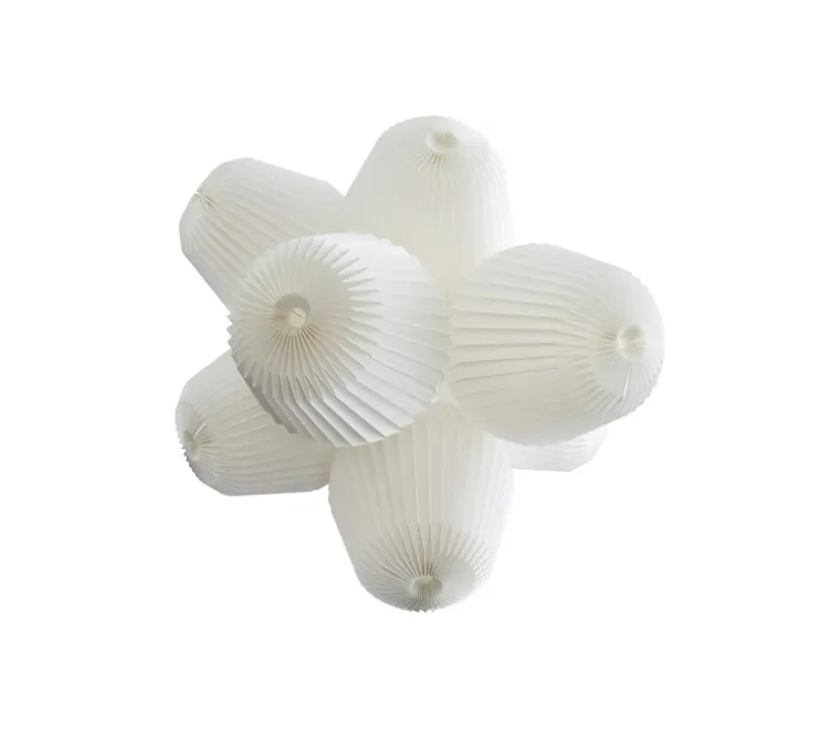 Suspension, Bouquet 5 Medium, papier blanc, Ø55cm, H40cm - Le Klint