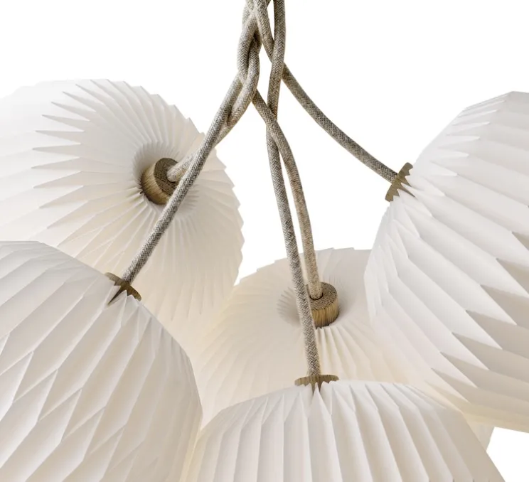 Suspension, Bouquet 5 Medium, papier blanc, Ø55cm, H40cm - Le Klint