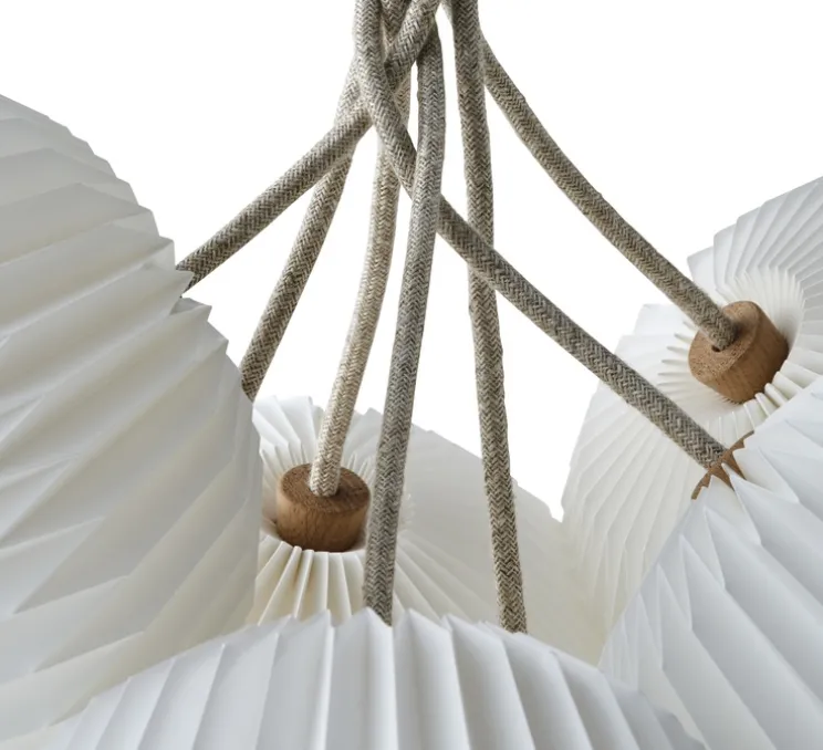 Suspension, Bouquet 5 Medium, papier blanc, Ø55cm, H40cm - Le Klint