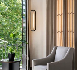 Suspension*Nexia Suspension, Bow verticale, , LED, dim, 2700K, 1000 lm, Øcm, H300cm - noir