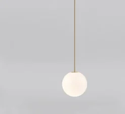 Suspension*Anastassiades Studio Suspension, Brass Architecturale 150, , Ø15cm - blanc et laiton