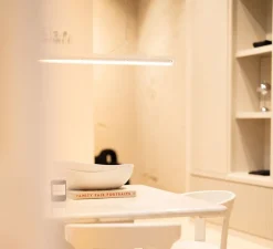 Suspension*Tonone Suspension, Bridge 150, , LED, dim, 2700K, 2058 lm, L149,5cm, H5,1cm - Blanc brouillard