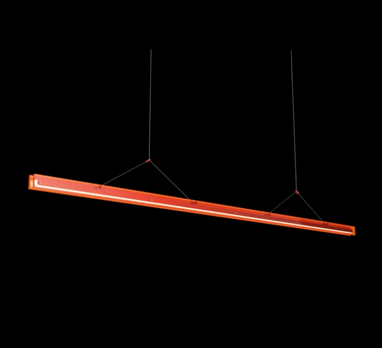 Suspension*Tonone Suspension, Bridge 220, , LED, dim, 2700K, 3068 lm, L220cm, H5,1cm - Orange lave