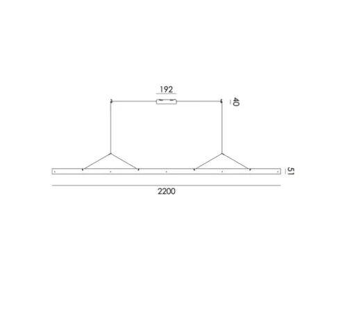 Suspension, Bridge 220, Vert toxique, LED, dim, 2700K, 3068 lm, L220cm, H5,1cm - Tonone