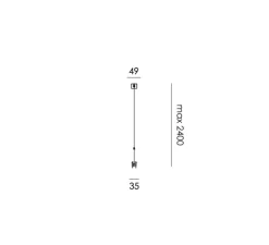 Suspension, Bridge 180, Vert toxique, LED, dim, 2700K, 2495 lm, L180cm, H5,1cm - Tonone
