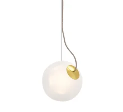 Suspension*Nordic Tales Suspension, Bright Barocco +, câble crème, laiton, Ø25cm, H25cm - laiton, câble crème