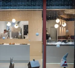 Suspension, Bright Barocco câble crème, laiton, blanc, Ø20cm, H20cm - Nordic Tales