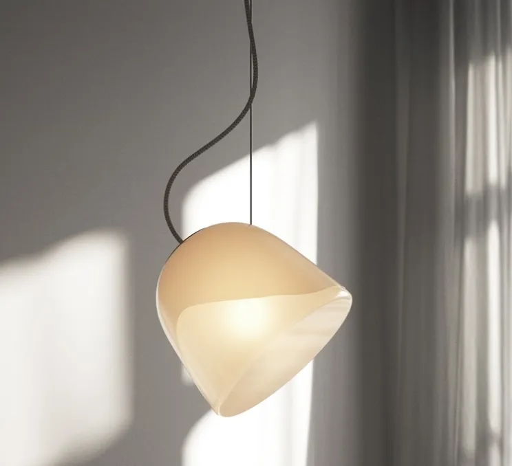 Suspension, Bright Breeze - Black cord, Laiton, transparent, Ø23cm, H24cm - Nordic Tales