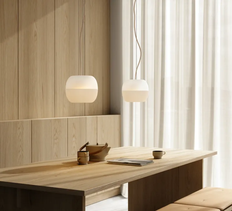 Suspension, Bright Malus, blanc, câble crème, Ø24,9cm, H20cm - Nordic Tales