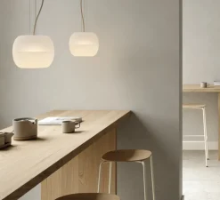 Suspension, Bright Malus, blanc, câble crème, Ø24,9cm, H20cm - Nordic Tales