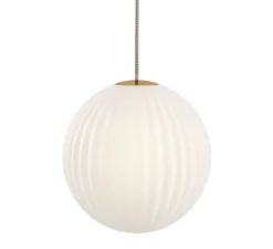 Enfants|Suspension*Nordic Tales Suspension, Bright Modeco XL, blanc, câble crème, Ø30cm, H35cm - blanc avec câble crème