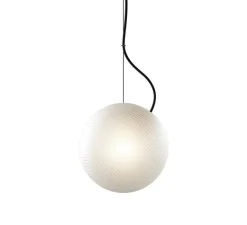 Suspension*Nordic Tales Suspension, Bright Ripple, , câble noir Ø20cm, H20cm - blanc