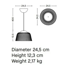 Suspension, Brim 245, blanc, Ø24,5cm, H12,3cm - HAY