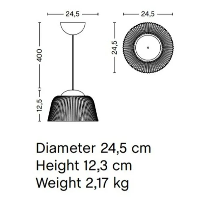 Suspension, Brim 245, vert bouteille, Ø24,5cm, H12,3cm - HAY