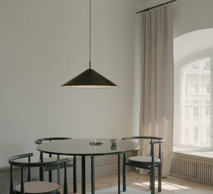 Suspension, Brolly, noir, LED, dim, 2700K, 1144 lm, Ø70cm, H29cm - New Works