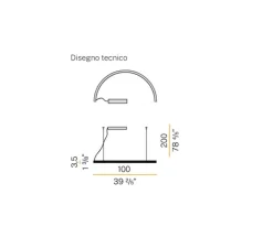 Suspension*Panzeri Suspension, Brooklyn Round 180°, , LED, 3000kK, 1065lm, L100cm, H3,5cm - blanc