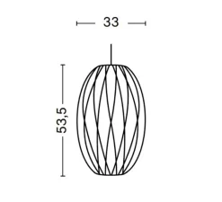 Suspension*HAY Suspension, Bubble Cigar Crisscross M, , Ø33cm, H53,5cm - blanc