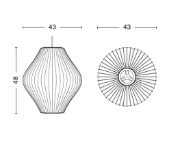 Suspension*HAY Suspension, Bubble Pear M, , Ø43cm, H48,5cm - blanc