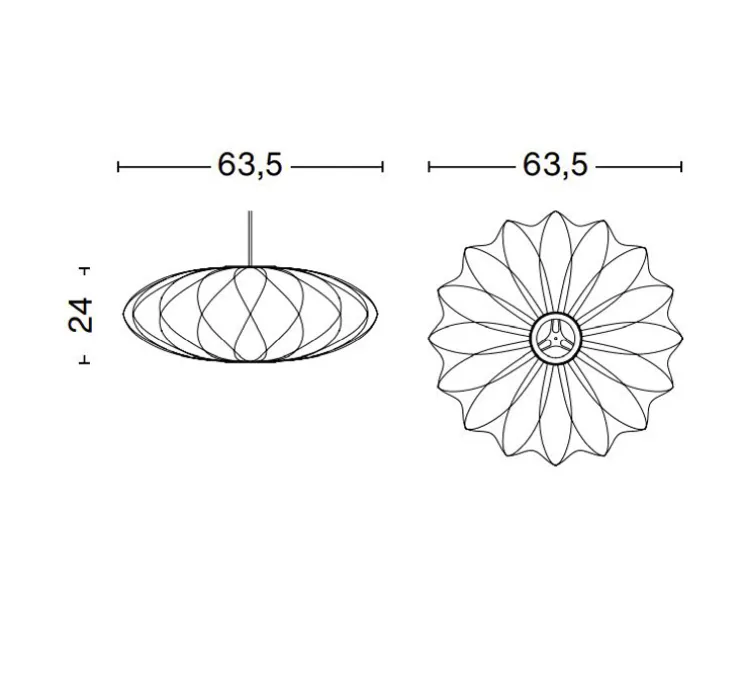 Suspension, Bubble Saucer Crisscross M, blanc, Ø63,5cm, H25,5cm - HAY