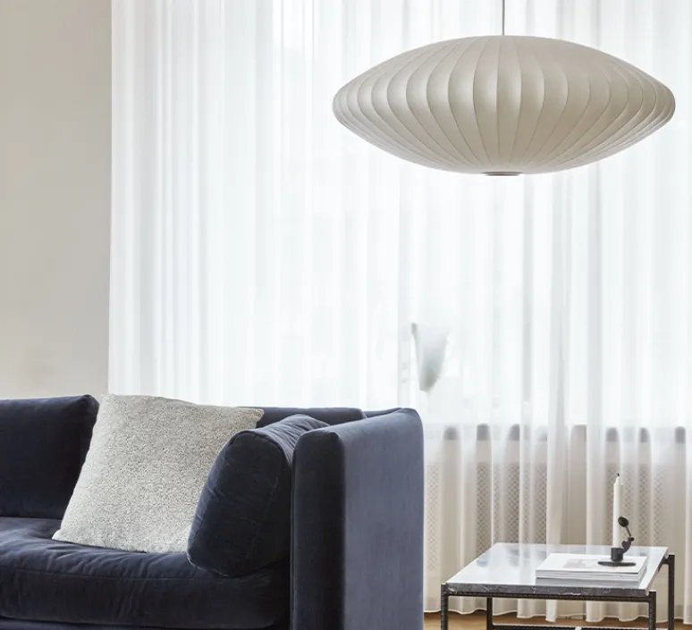Suspension*HAY Suspension, Bubble Saucer M, , Ø63,5cm, H25,5cm - George Nelson - blanc