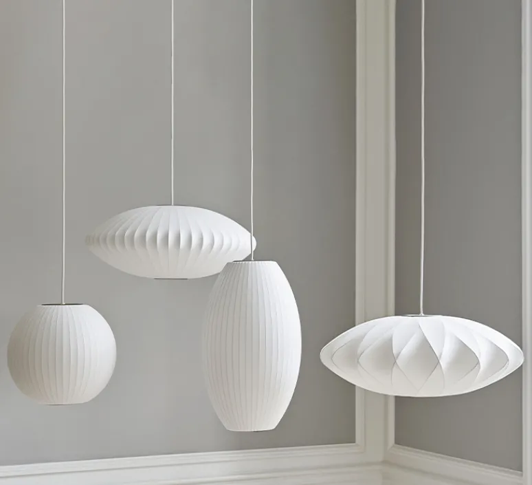 Suspension*HAY Suspension, Bubble Saucer M, , Ø63,5cm, H25,5cm - George Nelson - blanc