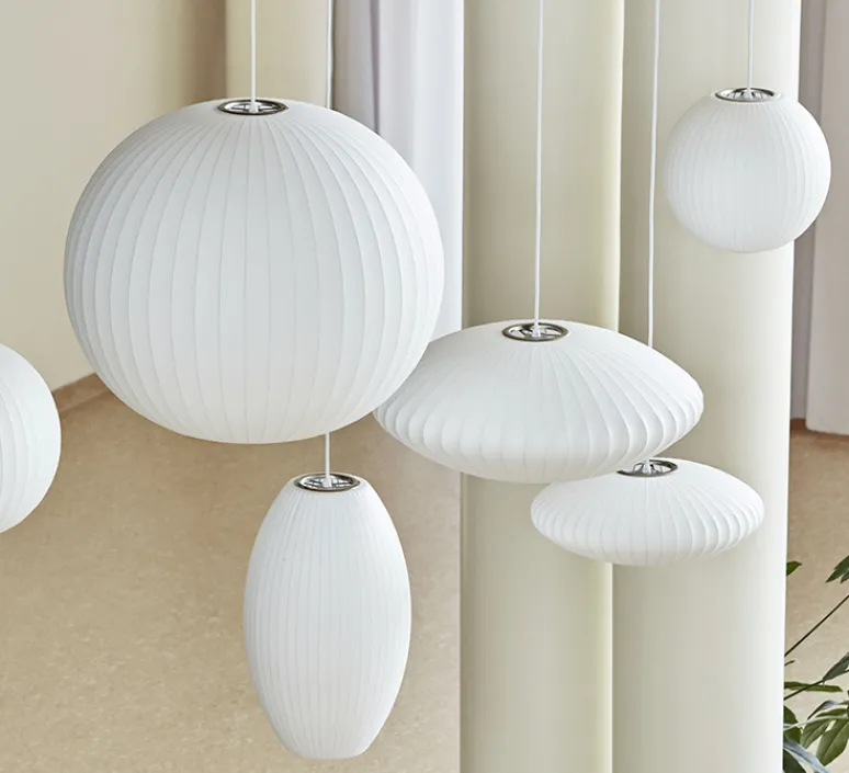 Suspension*HAY Suspension, Bubble Saucer M, , Ø63,5cm, H25,5cm - George Nelson - blanc