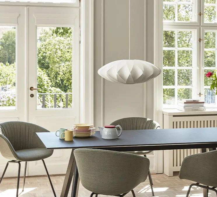 Suspension, Bubble Saucer Crisscross S, blanc, Ø44,5cm, H18cm - HAY