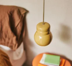 Suspension, Bulb, jaune, Ø13cm, H15,2cm - HK Living
