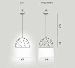 Suspension, Bump, blanc, Ø38cm, H52cm - Foscarini