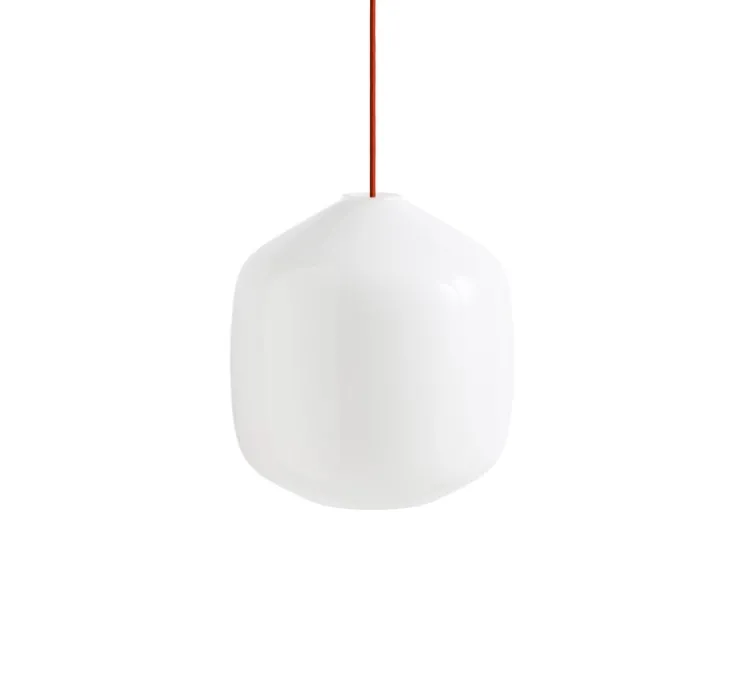 Suspension, Buoy 300, blanc, câble rouge rouille, Ø32cm, H30cm - HAY