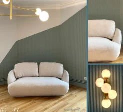 Suspension*B.lux Suspension, C Ball S2, , L18,5cm, H67cm - B-Lux blanc, or