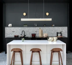 Suspension, [C1], béton clair, laiton, L122cm, H8cm, 2700K, dimmable - GANTLights