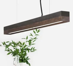 Suspension*GANTLights Suspension, [C2], , LED, 2700k, 2100lm, L92cm, H7cm - gris foncé, rouille