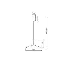 Suspension*Mantra Suspension, Calice Small, , LED, 3000K, 800 lm, Ø32cm, H21cm - noir
