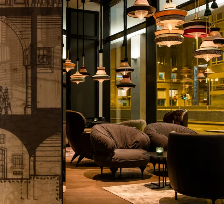 Suspension*Contardi Suspension, Calypso SO GUADALOUPE, , L36cm, H63cm - noir, rouge