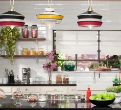 Suspension, Calypso SO MARTINIQUE, jaune, Ø39cm, H63cm - Contardi