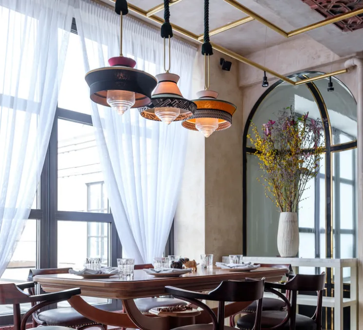 Suspension, Calypso SO MARTINIQUE, jaune, Ø39cm, H63cm - Contardi