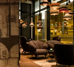 Suspension, Calypso SO MARTINIQUE, noir, rouge, Ø39cm, H63cm - Contardi