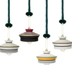 Suspension, Calypso SO MARTINIQUE, noir, rouge, Ø39cm, H63cm - Contardi