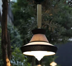 Suspension, Calypso SO Outdoor GUADALOUPE, sel et poivre, IP65,Ø36cm, H63cm - Contardi