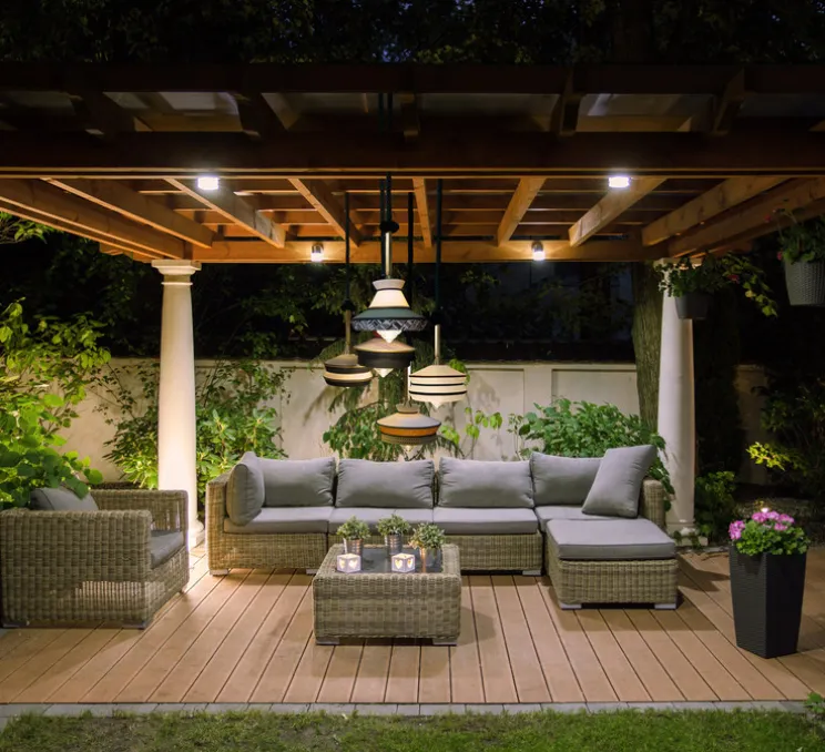 Suspension, Calypso SO Outdoor MARTINIQUE, noir, rouge, IP65,Ø39cm, H63cm - Contardi