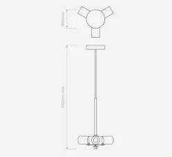 Suspension*Astro Suspension, Cambria, , Ø60cm, H20cm - structure nickel mat, abat-jour blanc