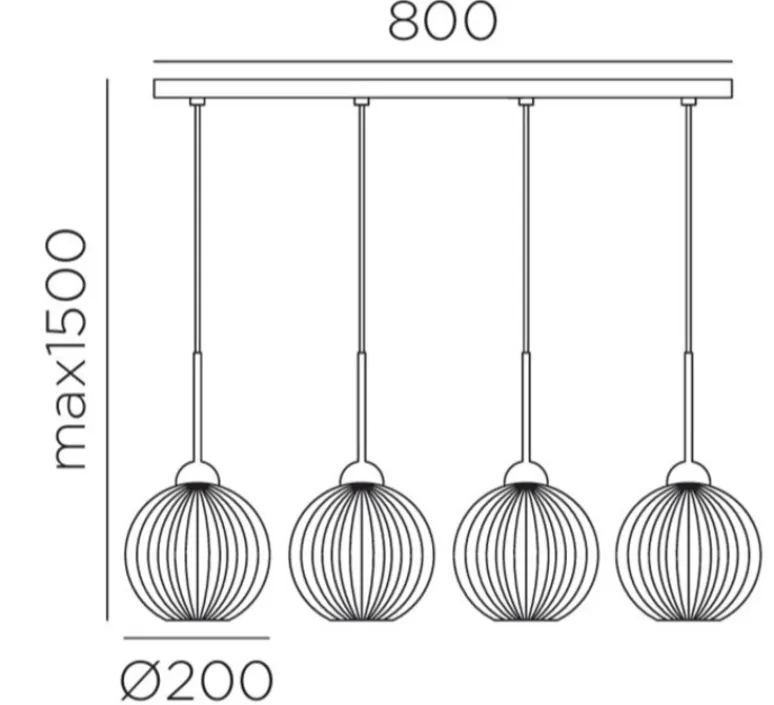 Suspension*MDC Suspension, Canica 4L, , L80cm, H45cm - ambre