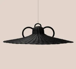 Suspension*Margaux Keller Collections Suspension, Capeo Le Grand, , Ø160cm, H40cm - osier tressé noir