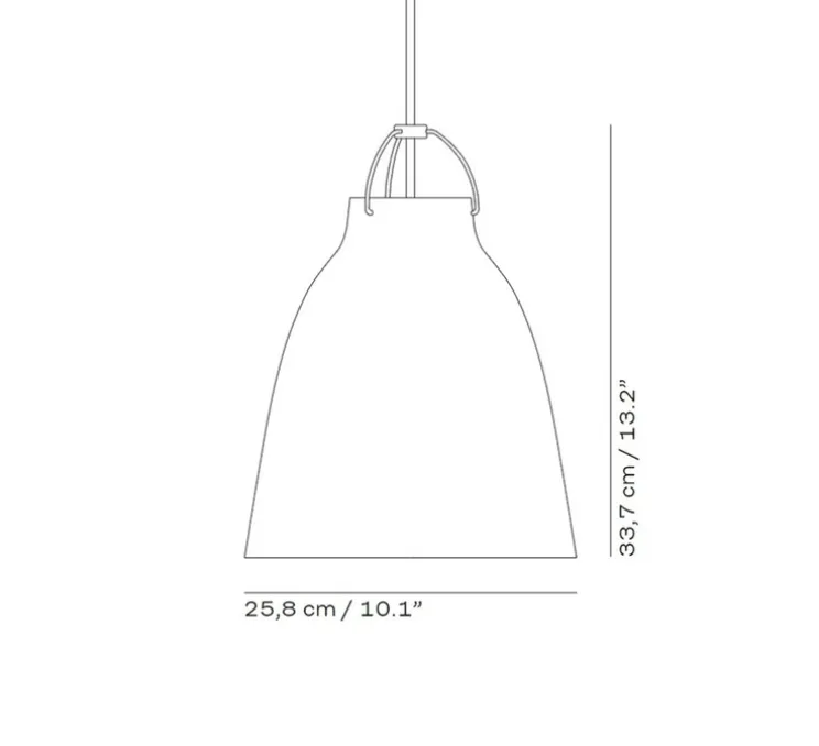Suspension, Caravaggio matt P2, gris, Ø25,8cm, H33,7cm - Fritz Hansen