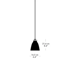 Suspension*Fritz Hansen Suspension, Caravaggio P1, , Ø16,5cm, H21,6cm - Gris 25