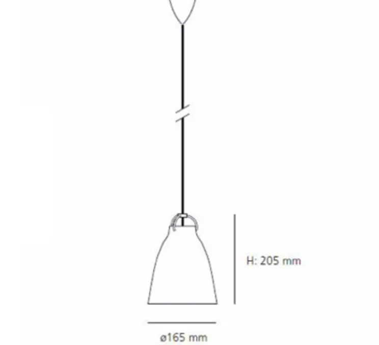 Suspension, Caravaggio P1, noir, Ø16,5cm, H21,6cm - Fritz Hansen