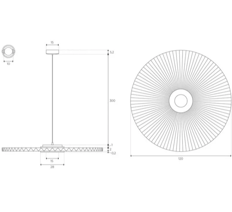 Suspension*Hartô Suspension, Carmen Large, , DIM, LED, 700lm, Ø120cm, H3,5cm - HARTÔ blanc