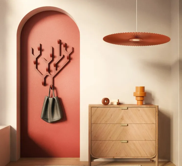 Suspension, Carmen M 90cm, série limitée NEDGIS X HARTO, terracotta, LED, dim, 2700K, 985 lm, Ø90cm, H3,2cm - Hartô