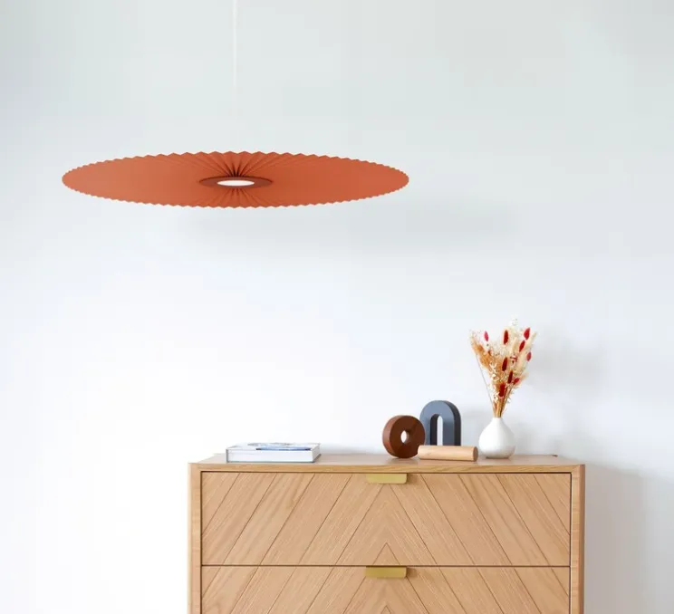 Suspension, Carmen M 90cm, série limitée NEDGIS X HARTO, terracotta, LED, dim, 2700K, 985 lm, Ø90cm, H3,2cm - Hartô